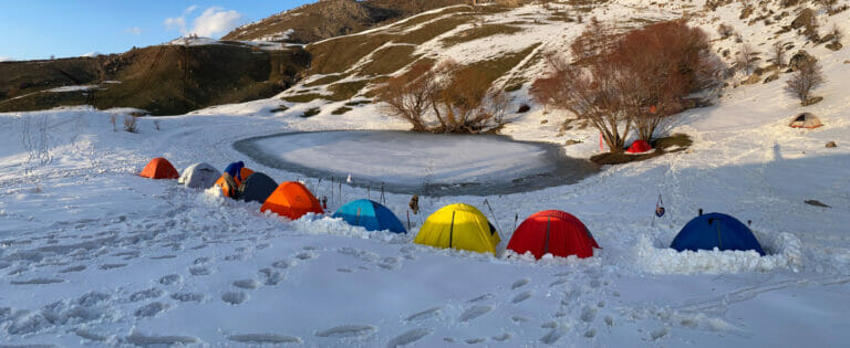 Auch im Winter mach Camping Spaß.