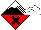 Lawine-gevaarniveau 5 - symbool